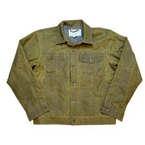 Filson Waxed Oil Tin Cloth Short Lined Cruiser Jacket Mens Size Medium